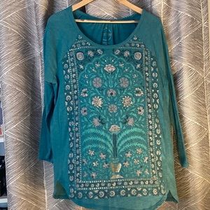 Lucky green blouse 1x